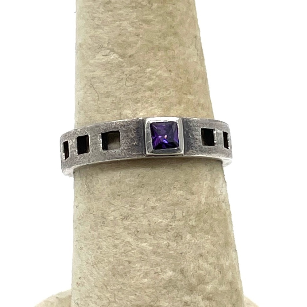 Amethyst 925 Sterling Silver Ring Size 7